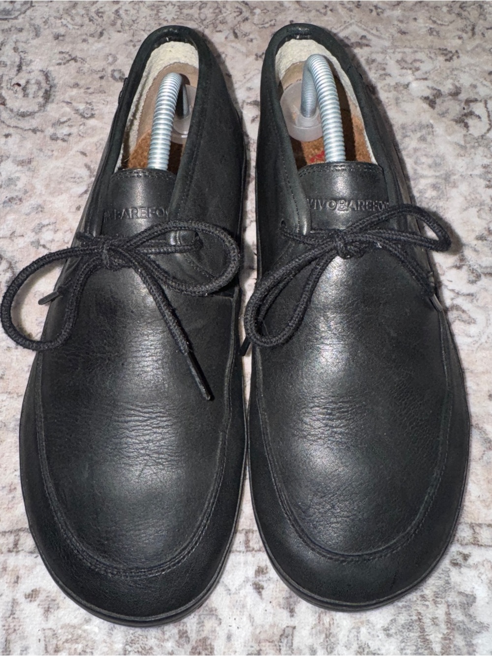 Vivobarefoot Ra IV Shoes Lace Up Leather Oxford Black Mens Size EU 41 US 7